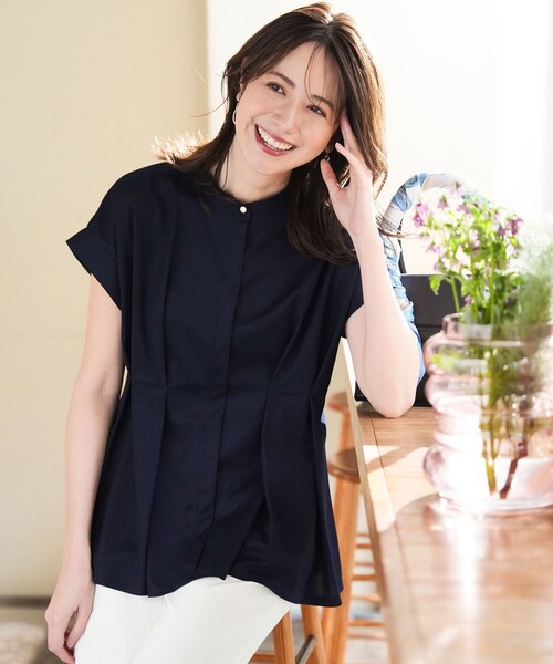 ANY SIS（エニィスィス）の「カナパウエストタック プルオーバー（Tシャツ/カットソー・レディース・グレー系/ネイビー系/スカイブルー系・MEDIUM）」の3枚目の写真