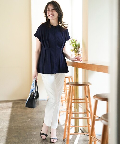 ANY SIS（エニィスィス）の「カナパウエストタック プルオーバー（Tシャツ/カットソー・レディース・グレー系/ネイビー系/スカイブルー系・MEDIUM）」の5枚目の写真