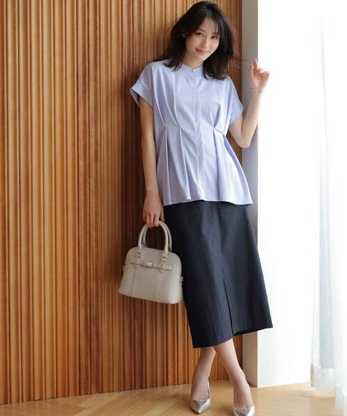 ANY SIS（エニィスィス）の「カナパウエストタック プルオーバー（Tシャツ/カットソー・レディース・グレー系/ネイビー系/スカイブルー系・MEDIUM）」の6枚目の写真