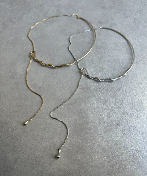 DouDou（ドゥドゥ）の「ウエーブバーチョーカーネックレス（ネックレス・レディース・シルバー/ゴールド・FREE）」の4枚目の写真