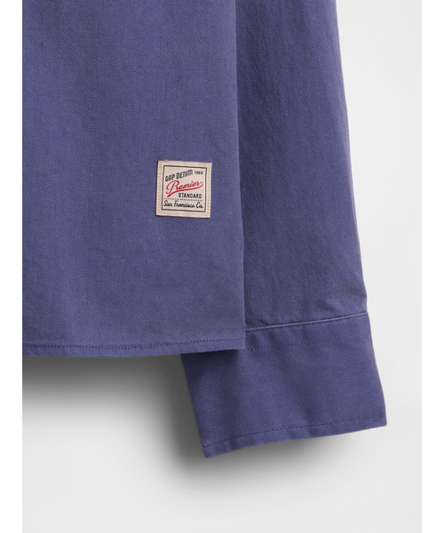 GAP(ギャップ)の「リラックス ストレートヘム キャンバス ユーティリティシャツ(シャツ/ブラウス・メンズ・ベージュ/ブルー・XL/S/XS/M/L)」の5枚目の写真