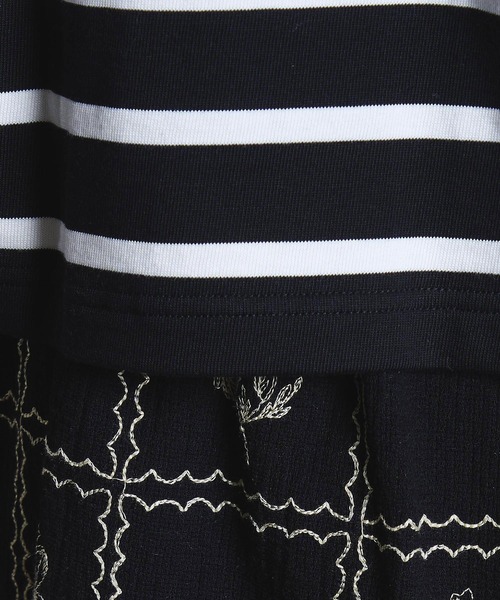ROSE BUD(ローズバッド)の「(mag.by c)FRILL STRIPE L/S TOP(Tシャツ/カットソー・レディース・ブラック/ホワイト・ONE SIZE)」の16枚目の写真