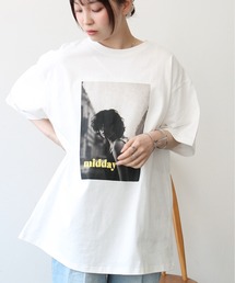 Meli rich（メリーリッチ）の「人物フォトオーバーサイズTシャツ（Tシャツ/カットソー）」