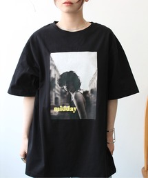 Meli rich | 人物フォトオーバーサイズTシャツ(Tシャツ/カットソー)