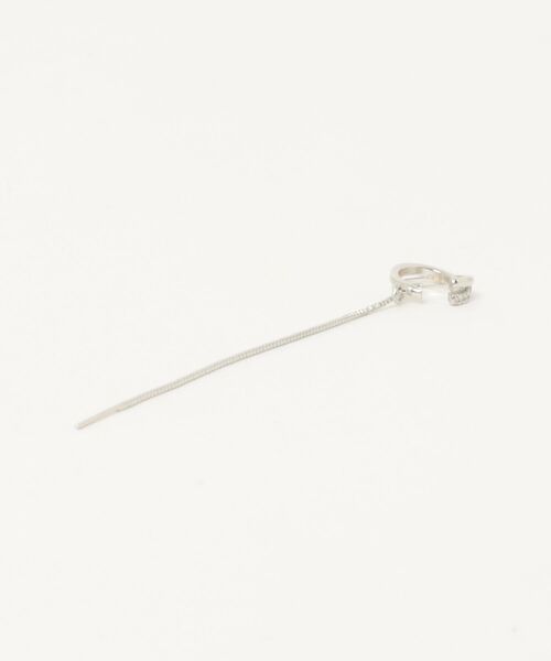 MASHIRO（マシロ）の「【MASHIRO】シンプルイヤーカフドロップチェーンシングルピアス(MA/EK552)（ピアス（片耳用）・レディース・シルバー・FREE）」の3枚目の写真