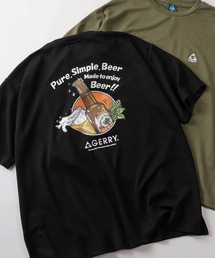 make a ray!（メイク ア レイ！）の「【70】【GERRY/ジェリー】ワンポイントロゴ シルクタッチ バックプリント クルーネックTシャツ/接触冷感/ストレッチ（Tシャツ/カットソー）」