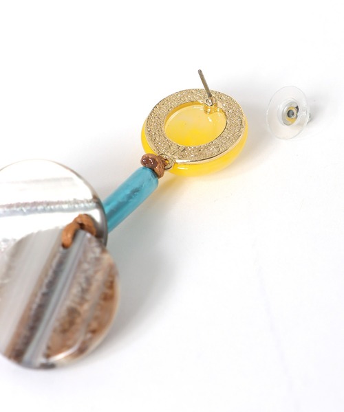 Cepica（セピカ）の「カスタネットピアス（ピアス（両耳用）・レディース・ブルー/イエロー・FREE）」の3枚目の写真