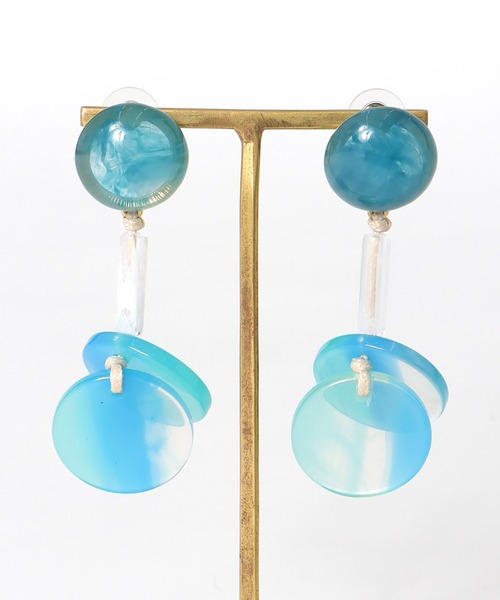 Cepica（セピカ）の「カスタネットピアス（ピアス（両耳用）・レディース・ブルー/イエロー・FREE）」の4枚目の写真