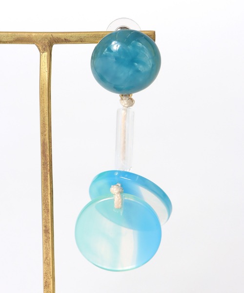 Cepica（セピカ）の「カスタネットピアス（ピアス（両耳用）・レディース・ブルー/イエロー・FREE）」の5枚目の写真