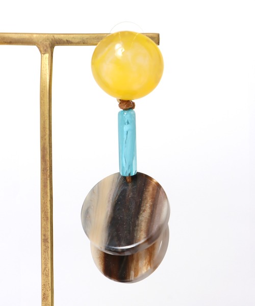 Cepica（セピカ）の「カスタネットピアス（ピアス（両耳用）・レディース・ブルー/イエロー・FREE）」の6枚目の写真