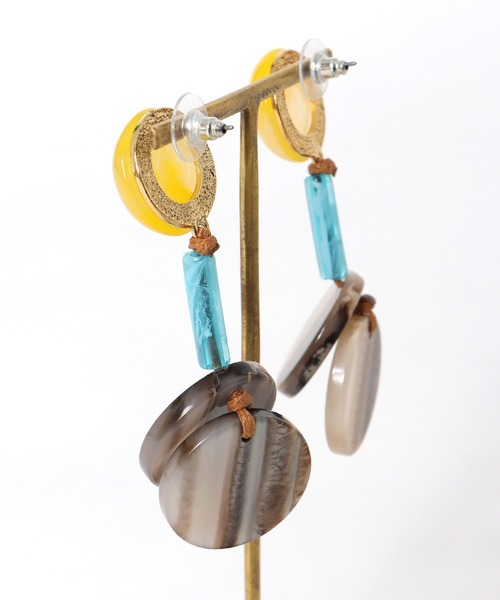 Cepica（セピカ）の「カスタネットピアス（ピアス（両耳用）・レディース・ブルー/イエロー・FREE）」の7枚目の写真