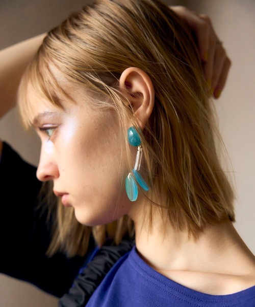 Cepica（セピカ）の「カスタネットピアス（ピアス（両耳用）・レディース・ブルー/イエロー・FREE）」の9枚目の写真