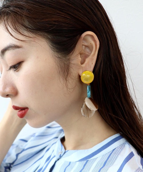 Cepica（セピカ）の「カスタネットピアス（ピアス（両耳用）・レディース・ブルー/イエロー・FREE）」の10枚目の写真