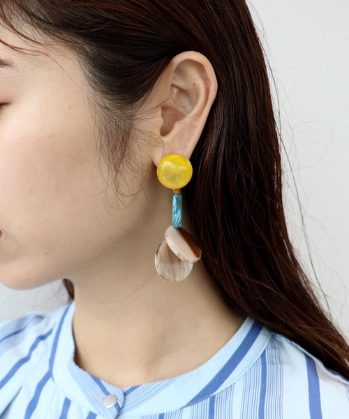 Cepica（セピカ）の「カスタネットピアス（ピアス（両耳用）・レディース・ブルー/イエロー・FREE）」の11枚目の写真