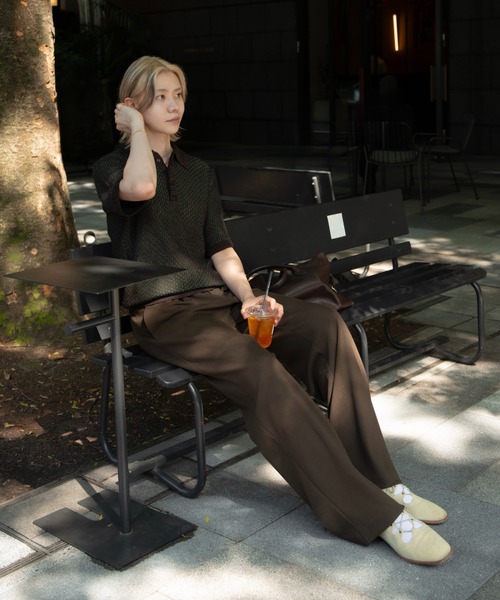 soerte（ソエルテ）の「Essential Minimal Straight Slacks / エッセンシャルミニマルストレートスラックス（スラックス・メンズ・ブラック/チャコールグレー/ブラウン・1/3/2）」の11枚目の写真
