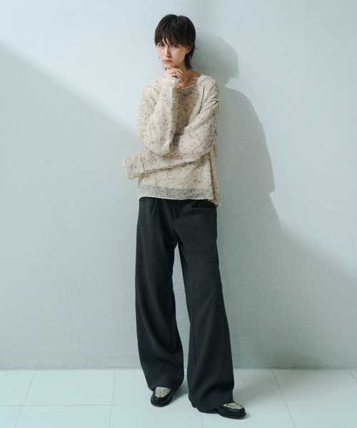 soerte（ソエルテ）の「Essential Minimal Straight Slacks / エッセンシャルミニマルストレートスラックス（スラックス・メンズ・ブラック/チャコールグレー/ブラウン・1/3/2）」の8枚目の写真