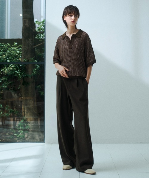 soerte（ソエルテ）の「Essential Minimal Straight Slacks / エッセンシャルミニマルストレートスラックス（スラックス・メンズ・ブラック/チャコールグレー/ブラウン・1/3/2）」の9枚目の写真