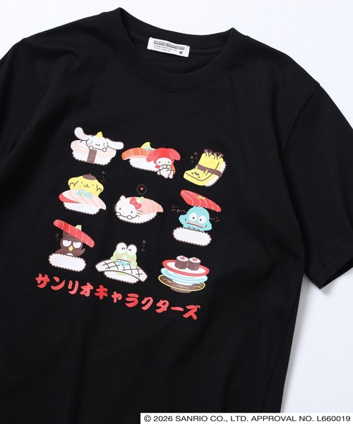 sanrio(サンリオ)の「サンリオキャラクターズ 和柄天竺半袖Tシャツ(Tシャツ/カットソー・レディース・ホワイト/ブラック/ブルーグレー/オートミール・LL/L/M)」の3枚目の写真