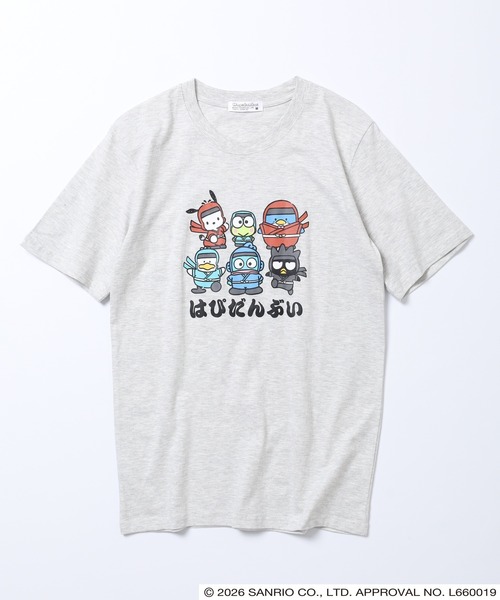 sanrio(サンリオ)の「サンリオキャラクターズ 和柄天竺半袖Tシャツ(Tシャツ/カットソー・レディース・ホワイト/ブラック/ブルーグレー/オートミール・LL/L/M)」の8枚目の写真