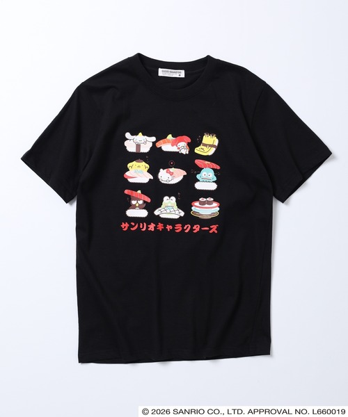 sanrio(サンリオ)の「サンリオキャラクターズ 和柄天竺半袖Tシャツ(Tシャツ/カットソー・レディース・ホワイト/ブラック/ブルーグレー/オートミール・LL/L/M)」の6枚目の写真