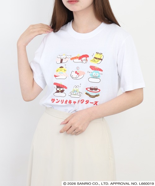 sanrio(サンリオ)の「サンリオキャラクターズ 和柄天竺半袖Tシャツ(Tシャツ/カットソー・レディース・ホワイト/ブラック/ブルーグレー/オートミール・LL/L/M)」の22枚目の写真
