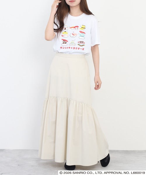 sanrio(サンリオ)の「サンリオキャラクターズ 和柄天竺半袖Tシャツ(Tシャツ/カットソー・レディース・ホワイト/ブラック/ブルーグレー/オートミール・LL/L/M)」の20枚目の写真