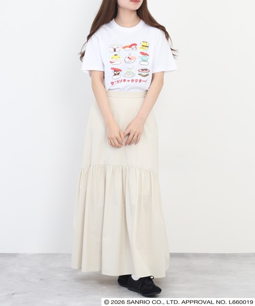 sanrio(サンリオ)の「サンリオキャラクターズ 和柄天竺半袖Tシャツ(Tシャツ/カットソー・レディース・ホワイト/ブラック/ブルーグレー/オートミール・LL/L/M)」の19枚目の写真