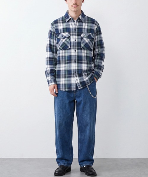 BIG BILL(ビッグビル)の「【T18】【BIG BILL/ビッグビル】121 PREMIUM FLANNEL WORK SHIRT(シャツ/ブラウス・メンズ・ブルー/レッド/その他1/ネイビー/ホワイト・SMALL/MEDIUM)」の10枚目の写真
