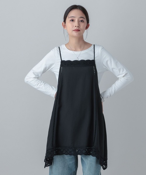 GLOBAL WORK(グローバルワーク)の「MATINEE LINE/バテンレースキャミチュニック/656175(その他トップス・レディース・ブラック/ホワイト系その他2・LARGE/MEDIUM)」の10枚目の写真