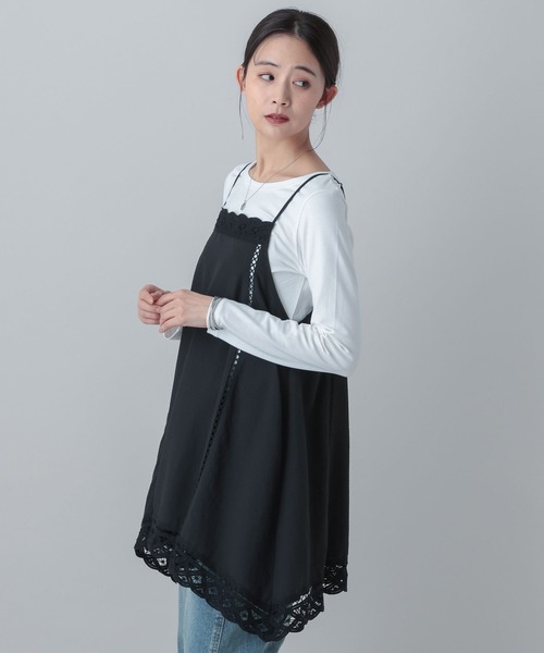 GLOBAL WORK(グローバルワーク)の「MATINEE LINE/バテンレースキャミチュニック/656175(その他トップス・レディース・ブラック/ホワイト系その他2・LARGE/MEDIUM)」の11枚目の写真