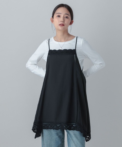 GLOBAL WORK(グローバルワーク)の「MATINEE LINE/バテンレースキャミチュニック/656175(その他トップス・レディース・ブラック/ホワイト系その他2・LARGE/MEDIUM)」の12枚目の写真