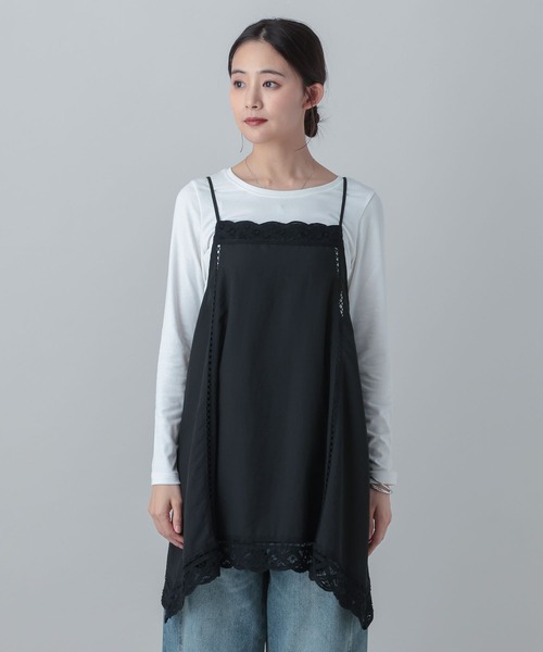 GLOBAL WORK(グローバルワーク)の「MATINEE LINE/バテンレースキャミチュニック/656175(その他トップス・レディース・ブラック/ホワイト系その他2・LARGE/MEDIUM)」の14枚目の写真