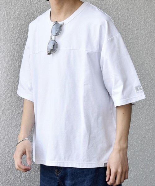 Russell Athletic（ラッセルアスレティック）の「【SHIPS any別注】RUSSELL ATHLETIC:〈吸水速乾/抗菌防臭〉Dri-Power(R) フットボール Tシャツ◇（Tシャツ/カットソー・メンズ・ホワイト/ライトブルー/ブラック/ダークグレー・X-LARGE/LARGE/MEDIUM）」の8枚目の写真