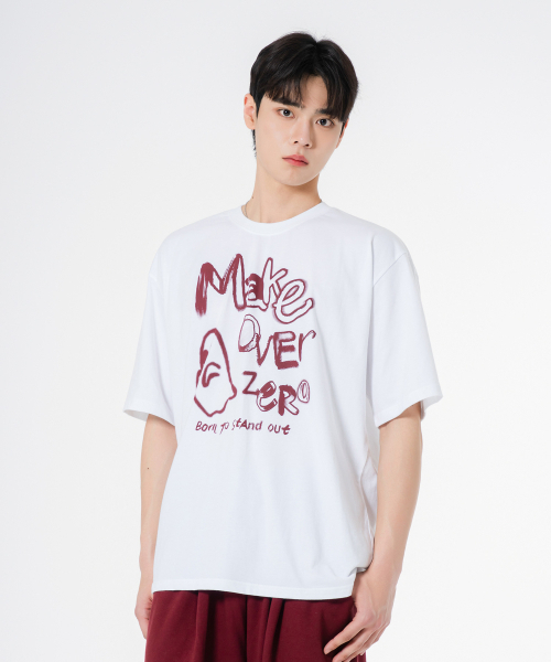 MOZMOZ(モズモズ)の「ゴーストドローイングオーバーサイズ半袖Tシャツホワイト(Tシャツ/カットソー・レディース・その他・1/2/3)」の3枚目の写真