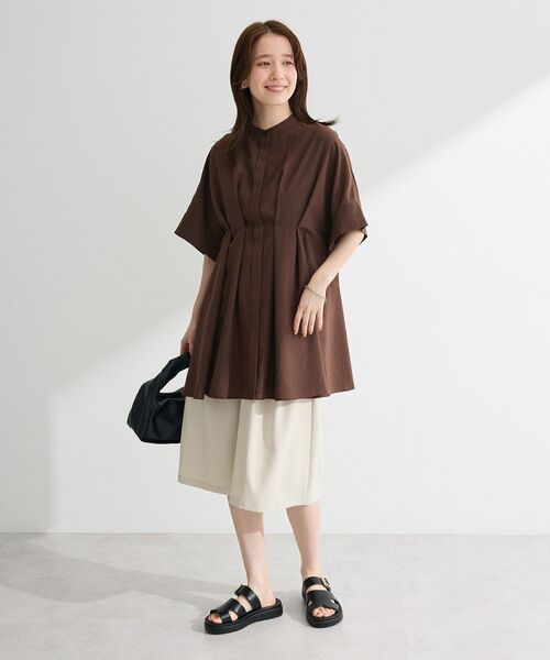 Green Parks(グリーンパークス)の「イージーケアキュロットパンツ(その他パンツ・レディース・ライトベージュ/ブラック/杢グレー・FREE)」の11枚目の写真