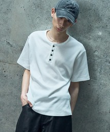 LANDNESS（ランドネス）の「【LANDNESS ランドネス】VINTAGE WAFFLE HENLEY TEE ヴィンテージワッフルヘンリーTEE（Tシャツ/カットソー）」