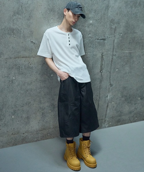 LANDNESS(ランドネス)の「【LANDNESS/ランドネス】VINTAGE WAFFLE HENLEY TEE/ヴィンテージワッフルヘンリーTEE(Tシャツ/カットソー・メンズ・ブラック系その他/ブラック/ホワイト・L/M/S)」の12枚目の写真