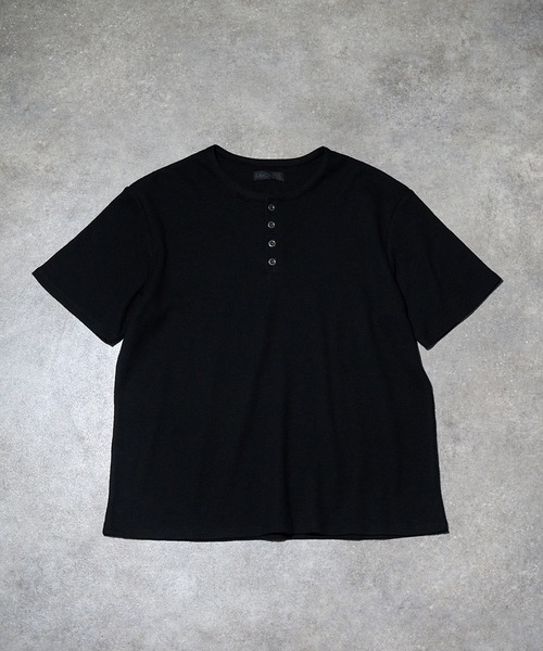 LANDNESS(ランドネス)の「【LANDNESS/ランドネス】VINTAGE WAFFLE HENLEY TEE/ヴィンテージワッフルヘンリーTEE(Tシャツ/カットソー・メンズ・ブラック系その他/ブラック/ホワイト・L/M/S)」の13枚目の写真