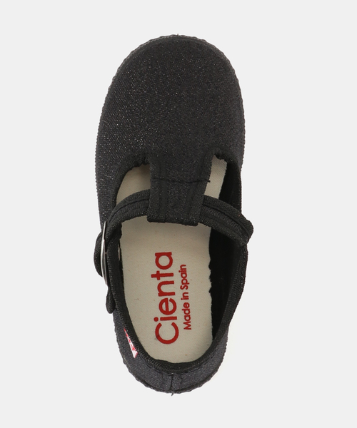 IENA ENFANT（イエナアンファン）の「【Cienta/シエンタ】別注 ラメTストラップスニーカー kids（スニーカー・キッズ・ブラック/シルバー・14/15 /16/17/18/19/20/21）」の7枚目の写真