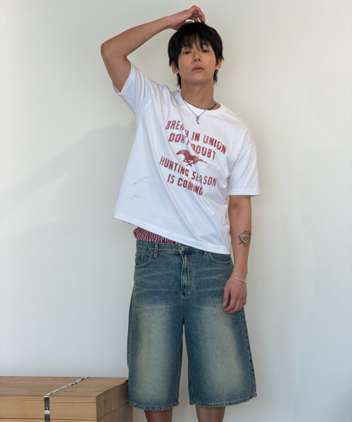 AMOU(アモウ)の「Vintage Horse Half T-Shirts White(Tシャツ/カットソー・メンズ・その他・1/2/3)」の3枚目の写真