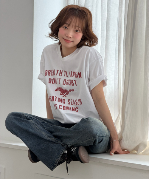 AMOU(アモウ)の「Vintage Horse Half T-Shirts White(Tシャツ/カットソー・メンズ・その他・1/2/3)」の8枚目の写真