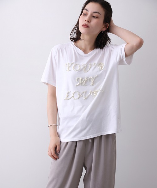 Bou Jeloud(ブージュルード)の「パールロゴTシャツ(Tシャツ/カットソー・レディース・ブラック/ホワイト・FREE)」の17枚目の写真