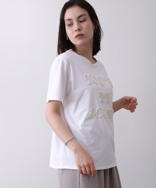 Bou Jeloud(ブージュルード)の「パールロゴTシャツ(Tシャツ/カットソー・レディース・ブラック/ホワイト・FREE)」の19枚目の写真