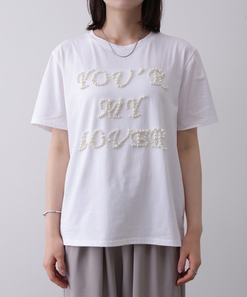 Bou Jeloud(ブージュルード)の「パールロゴTシャツ(Tシャツ/カットソー・レディース・ブラック/ホワイト・FREE)」の13枚目の写真
