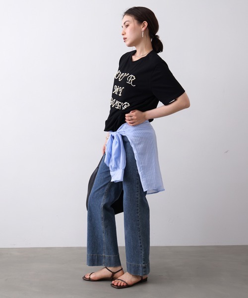 Bou Jeloud(ブージュルード)の「パールロゴTシャツ(Tシャツ/カットソー・レディース・ブラック/ホワイト・FREE)」の8枚目の写真