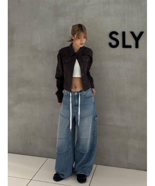 THROW by SLY(スローバイスライ)の「THROW PAINTER TENCEL(TM) WIDE PT-AB ペインターテンセルワイドパンツエービー 春服 夏服(デニムパンツ・レディース・ライトブルー/ダークブルー・1/0)」の21枚目の写真