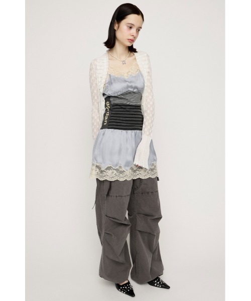 SLY(スライ)の「FRILL OPENWORK KNITTING C/D フリルオープンワークニッティングカーディガン 春服 夏服(カーディガン/ボレロ・レディース・オフホワイト/ブラック/レッド・FREE)」の11枚目の写真