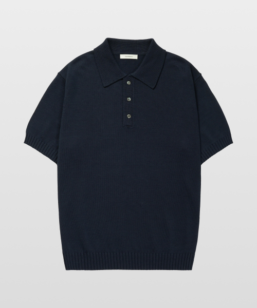 MANNERGRAM(マナーグラム)の「ソフトコットン100 3PLY ポロ 半袖ニット ダークネイビー(ニット/セーター・メンズ・その他・MEDIUM/LARGE/X-LARGE/XX-LARGE)」の4枚目の写真