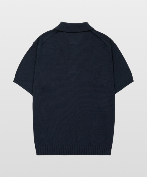 MANNERGRAM(マナーグラム)の「ソフトコットン100 3PLY ポロ 半袖ニット ダークネイビー(ニット/セーター・メンズ・その他・MEDIUM/LARGE/X-LARGE/XX-LARGE)」の5枚目の写真
