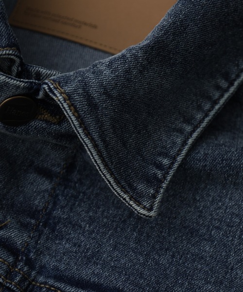 HANES（ヘインズ）の「HANES Gジャン ストレッチデニム レギュラーフィット（デニムジャケット・メンズ・ネイビー/ブルー/サックスブルー/ブラック・M/L/LL/S）」の15枚目の写真